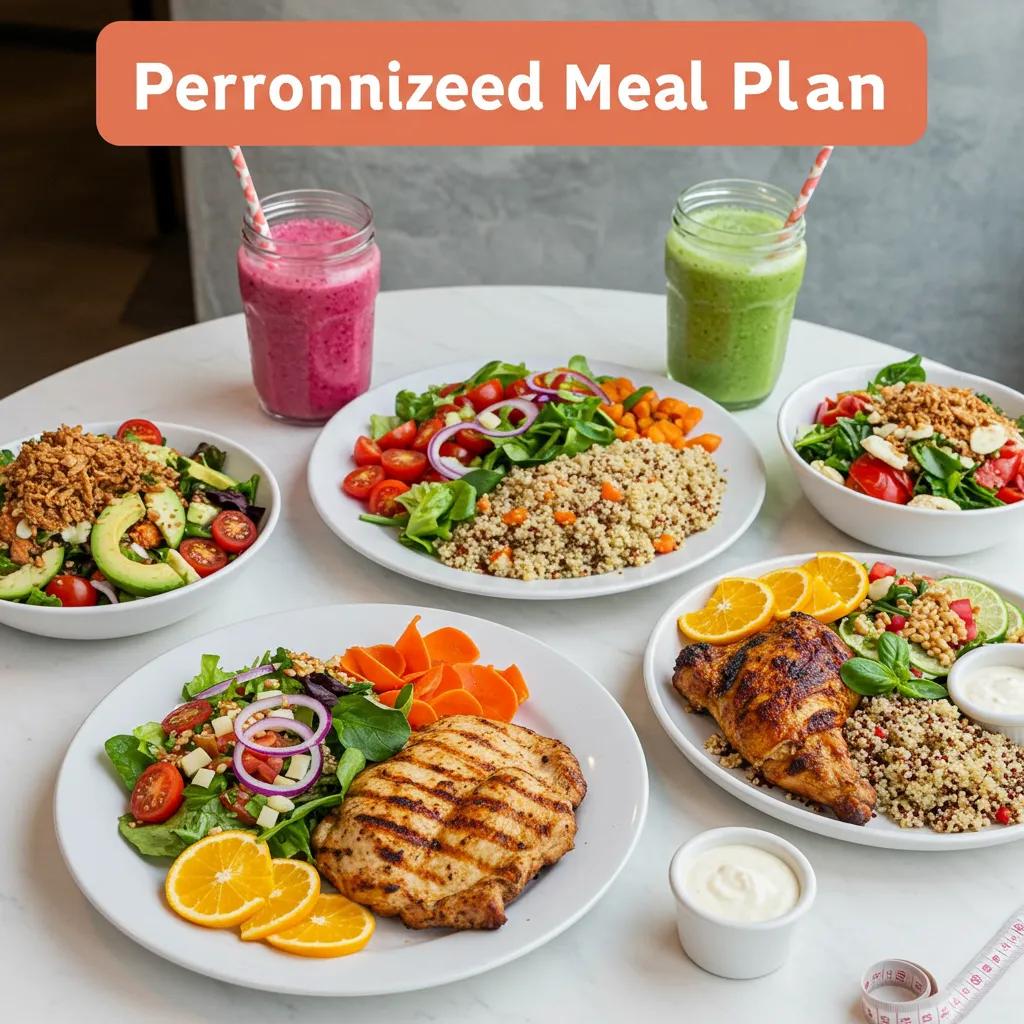Variety of healthy meals showcasing personalized meal plans for weight loss and strength