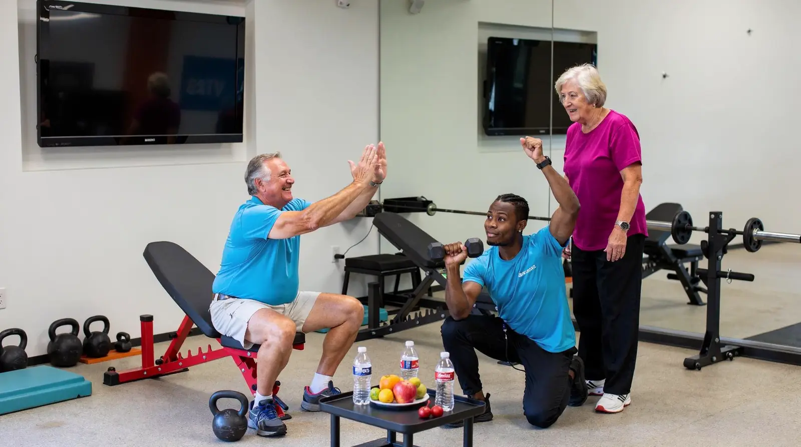 Coaches combine physical therapy principles, nutrition coaching, and small group training within one program.; Certified